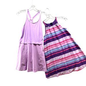 Gap Crewcuts Girls Size 10 (L) Summer‎ Dresses BUNDLE Purple Cotton Sleeveless